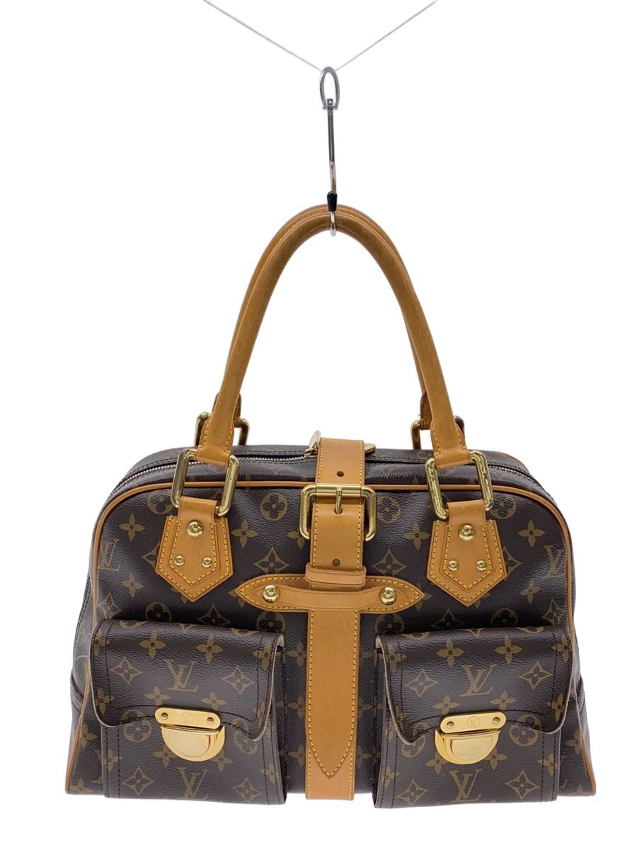 【中古】LOUIS VUITTON◆マンハッタンGM_モノグラム・帆布/PVC/BRW/モノグラム//【御徒面子】
