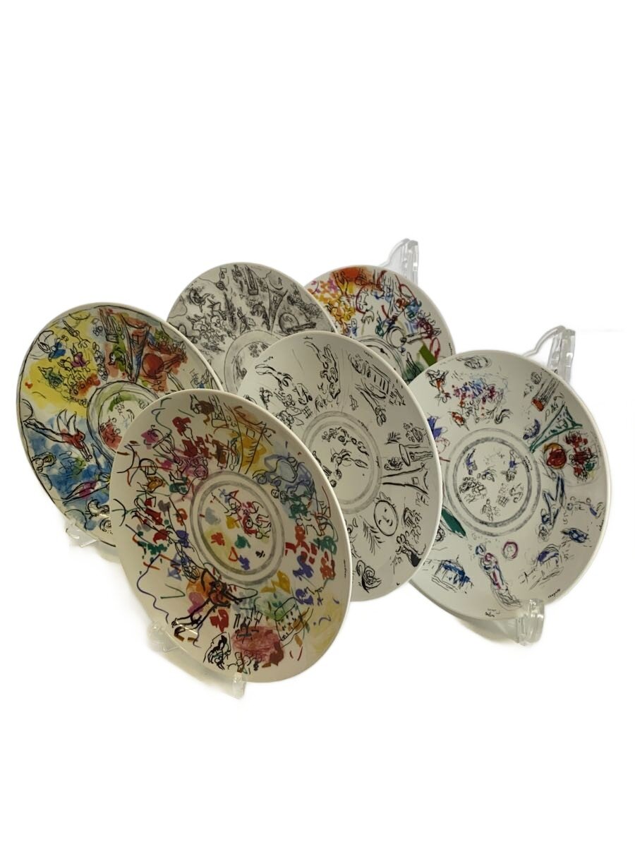 【中古】Bernardaud◆マルク・シャガール・コレクション/お皿/6点書き割り【勝手もと装置】