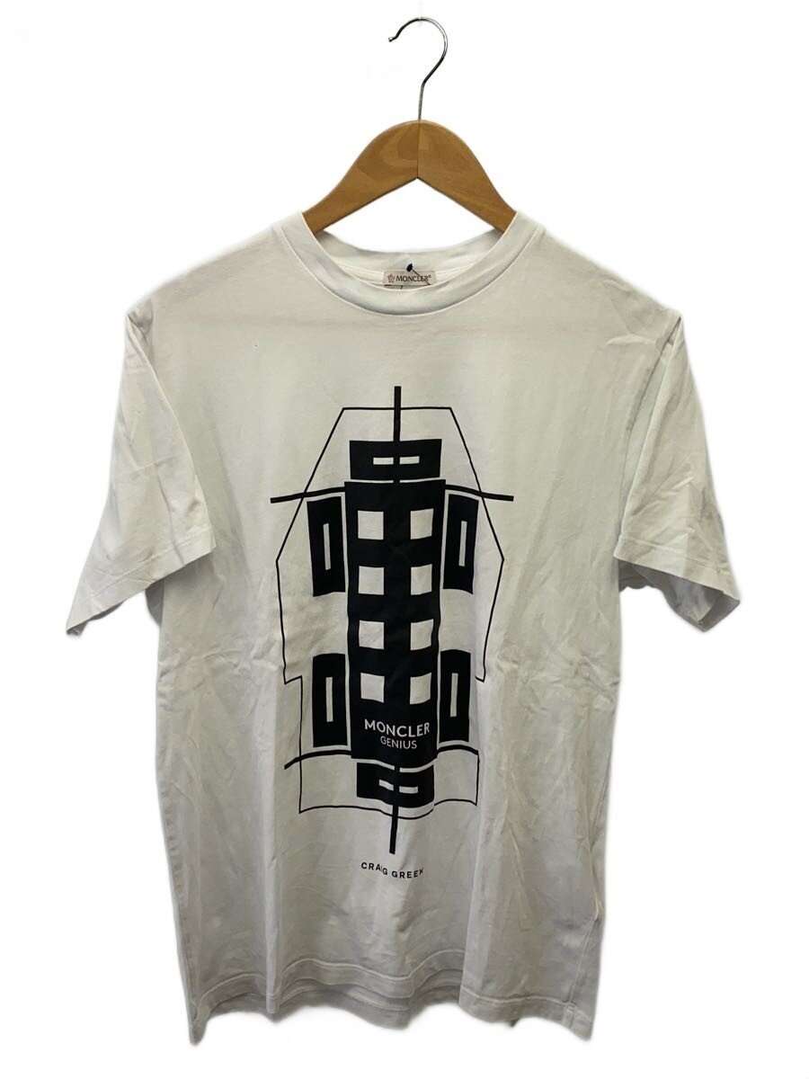 【中古】MONCLER◆×CRAIG GREEN/MAGLIA T-SHIRT/プルオーバー/L/綿織物/WHT/E20968003055【メンズウェア】