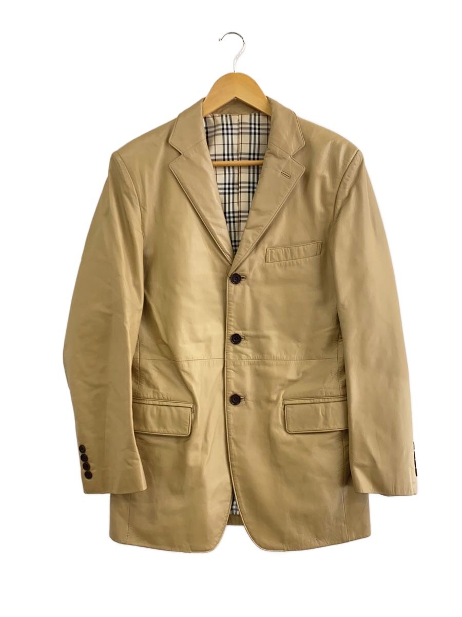 【中古】BURBERRY BLACK LABEL◆上衣/L/野羊革/BEG/BME90-020-45//【メンズウェア】