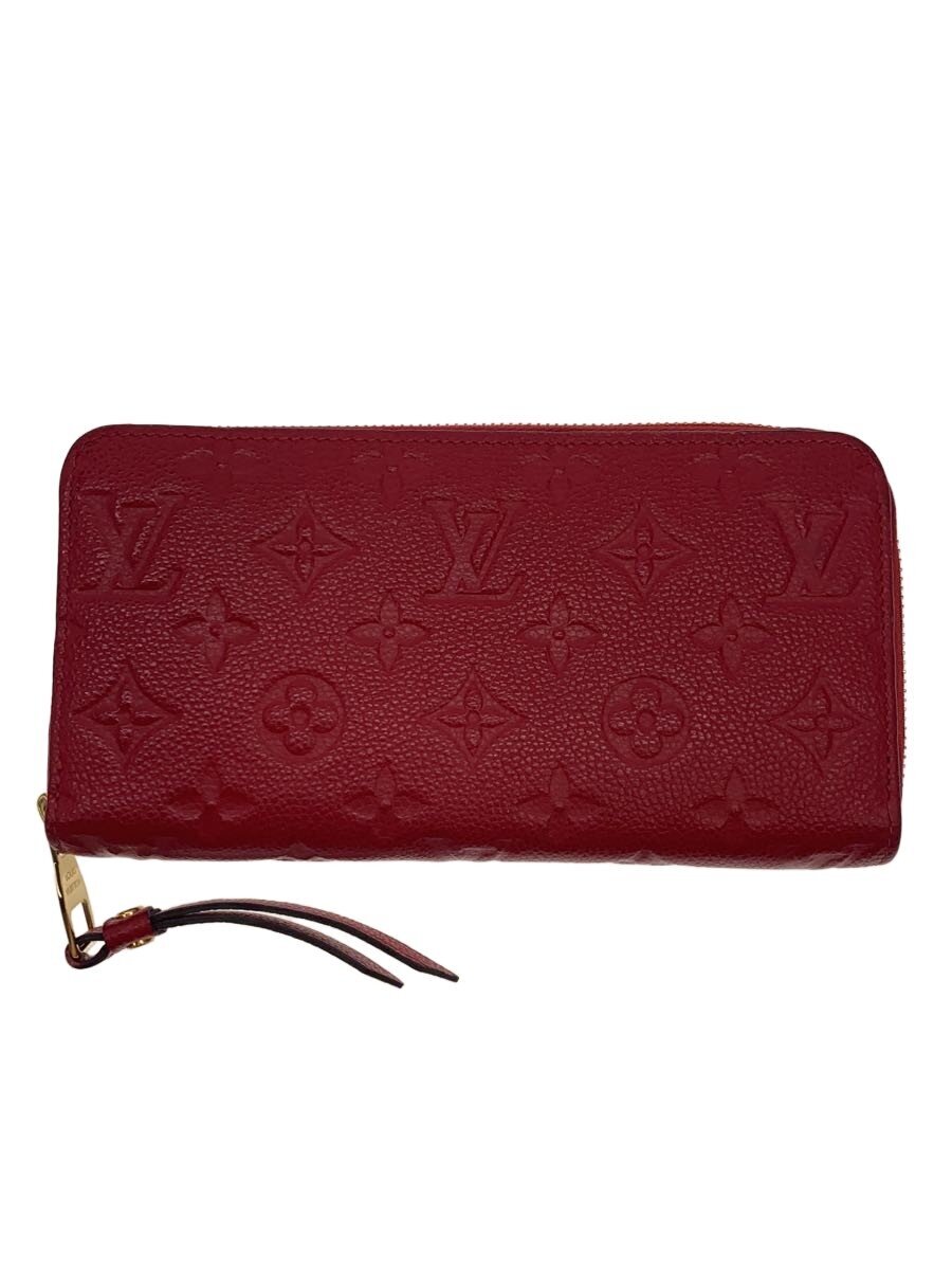 【中古】LOUIS VUITTON◆ジッピー・ウォレット/長紙入れ/モノグラムアンプラント/なめし革/RED/M63691/LV//【服飾雑貨他】