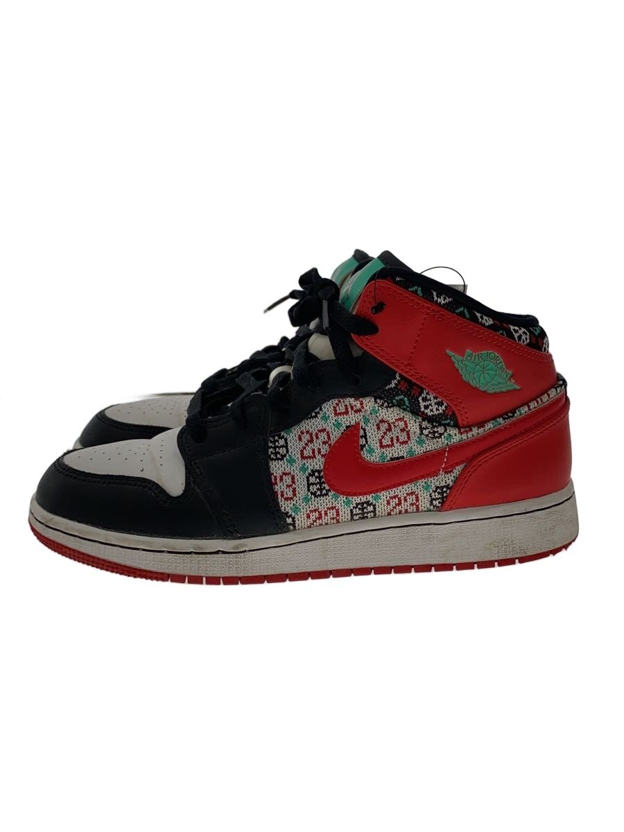 【中古】NIKE◆AIR JORDAN 1 MID SE GS_エアジョーダン 1 ミッド SE GS/24.5cm/RED【シューズ】｜2ｎｄ STREET 店