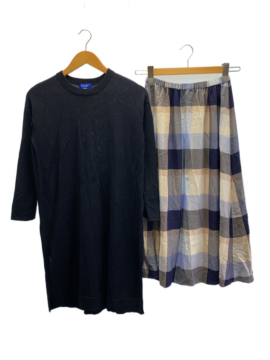 【中古】BLUE LABEL CRESTBRIDGE◆セットアップ/36/綿織物/NVY/照合のしるし/55J81-185-29【レディース御召しもの】