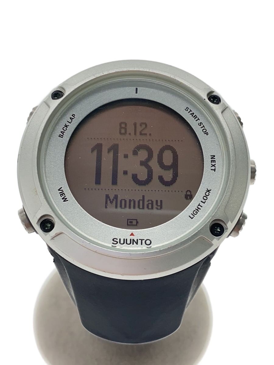 【中古】SUUNTO◆ウォッチ/デジタル/SLV/BLK/SUUNTO AMBIT2【服飾雑貨他】