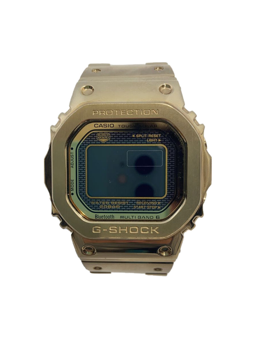 【中古】CASIO◆ソーラーウオッチ・G-SHOCK/デジタル/ステンレス鋼/GLD/GLD【服飾雑貨他】