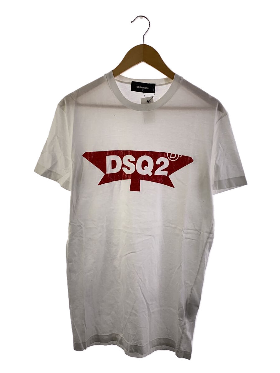 【中古】DSQUARED2◆プルオーバー/S/綿織物/WHT/刷り上げる【メンズウェア】