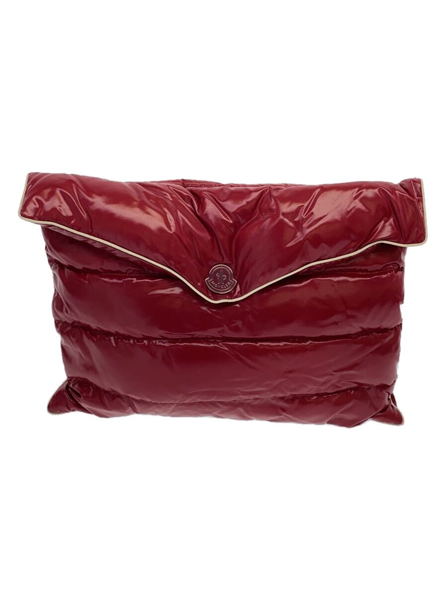 【中古】MONCLER◆ダウンクウラッチバック/バッグ/ナイロン/RED//【バッグ】|2nd STREET 店