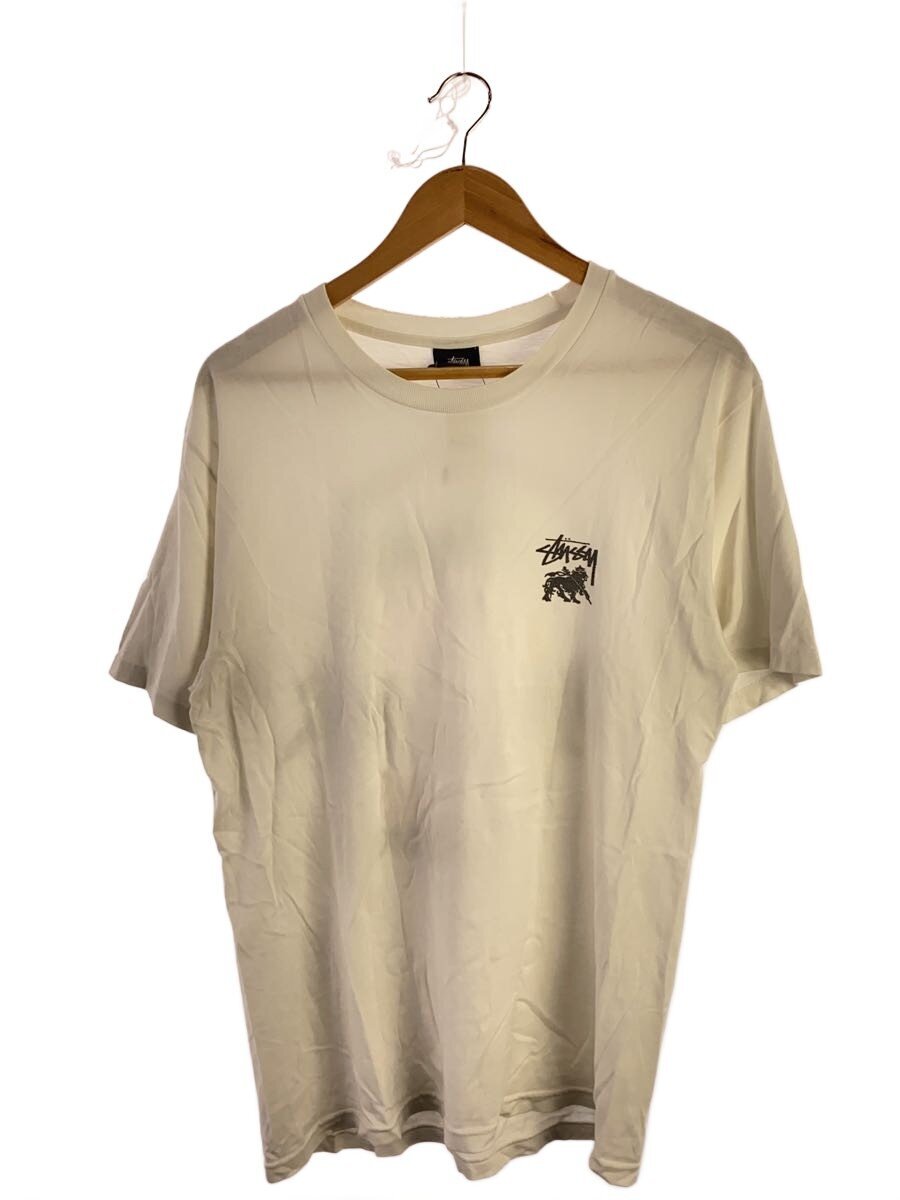 【中古】STUSSY◆プルオーバー/M/綿織物/WHT/刷り上げる【メンズウェア】