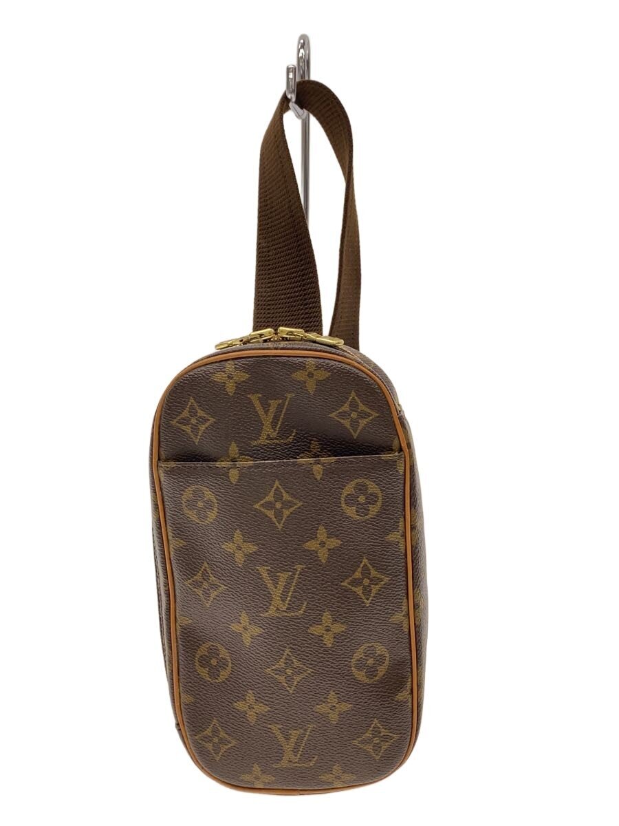 【中古】LOUIS VUITTON◆ポシェット・ガンジュ_モノグラム・帆布/酉の方角御徒面子/PVC/BRW/M51870/CA1004//【御徒面子】