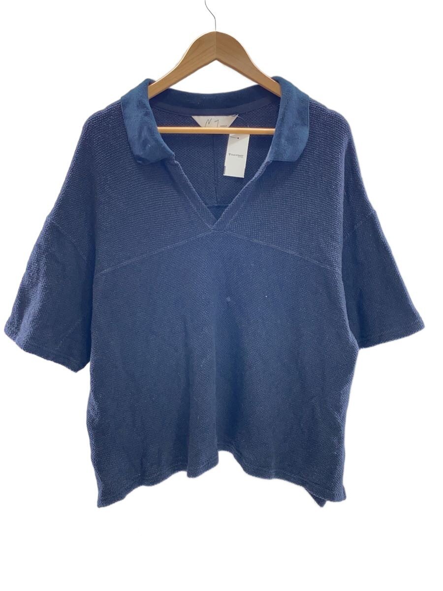 【中古】ANCELLM◆ANCELLM/S/C FOOTBALL SHIRT/プルオーバー/2/綿織物/BLK/無地/ANC-CT100【メンズウェア】