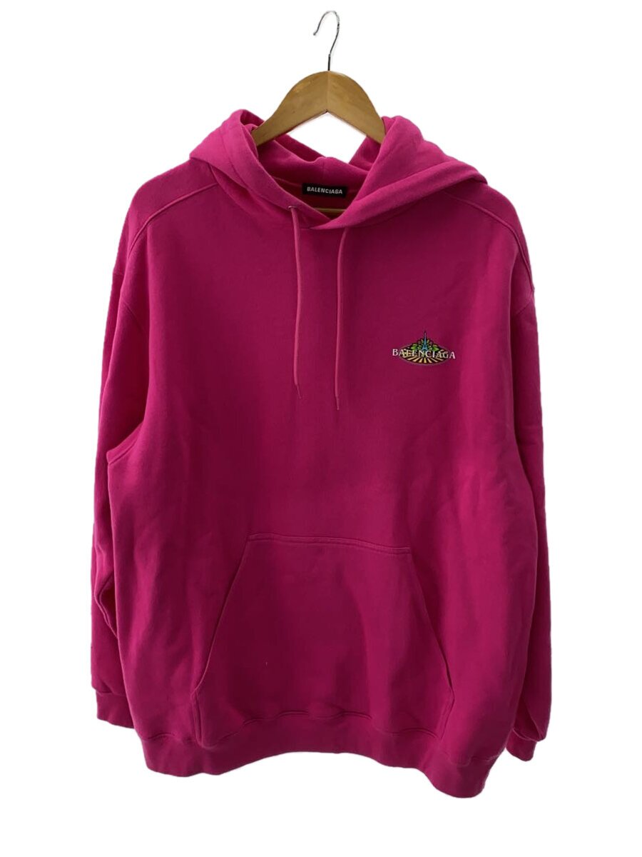 【中古】BALENCIAGA◆パーカー/M/綿織物/PNK【メンズウェア】