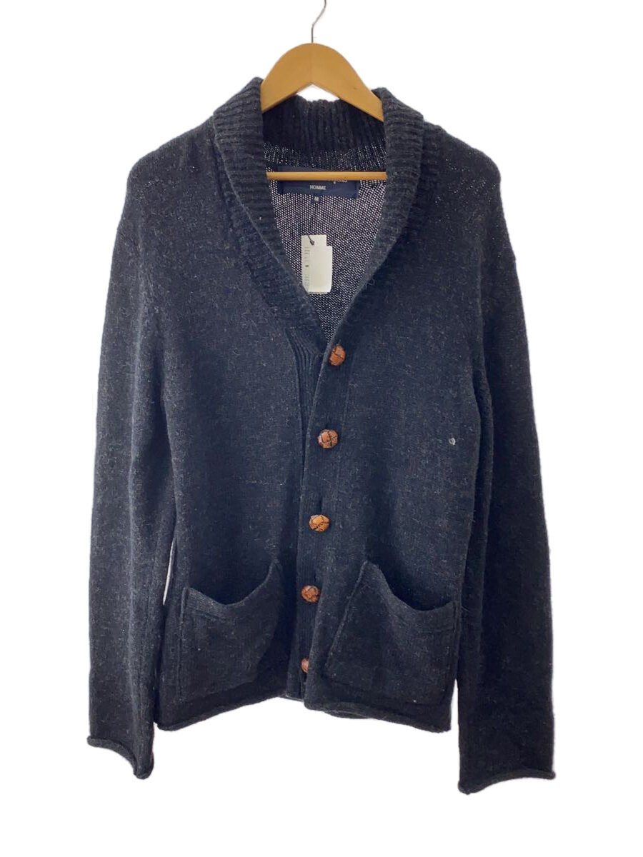 【中古】COMME des GARCONS HOMME◆肩かけ色つやジレー(朦々たる)/M/羊毛/BLK/エルボーパッチ//【メンズウェア】