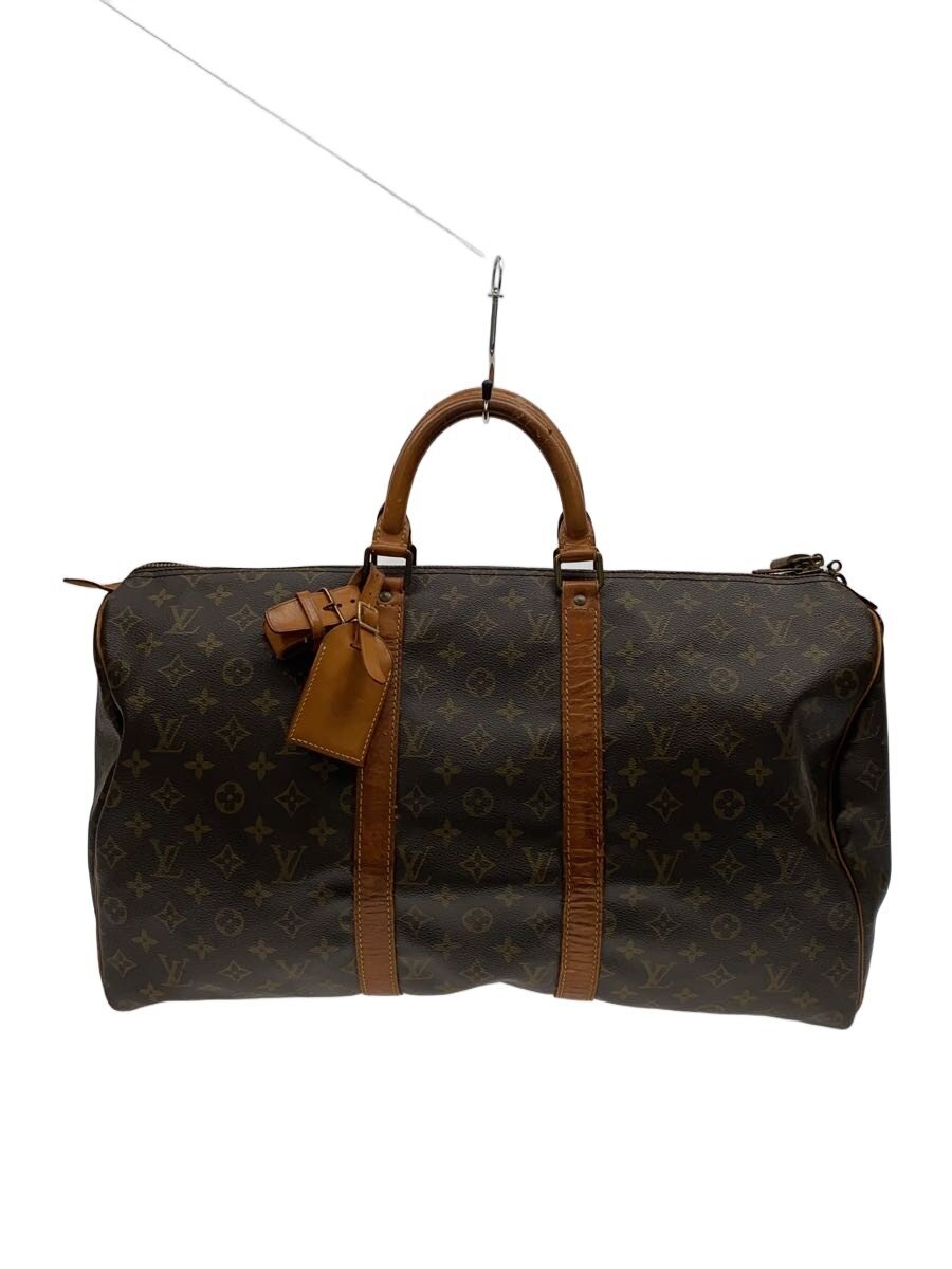 【中古】LOUIS VUITTON◆キーポル50_モノグラム・帆布/PVC/BRW【御徒面子】