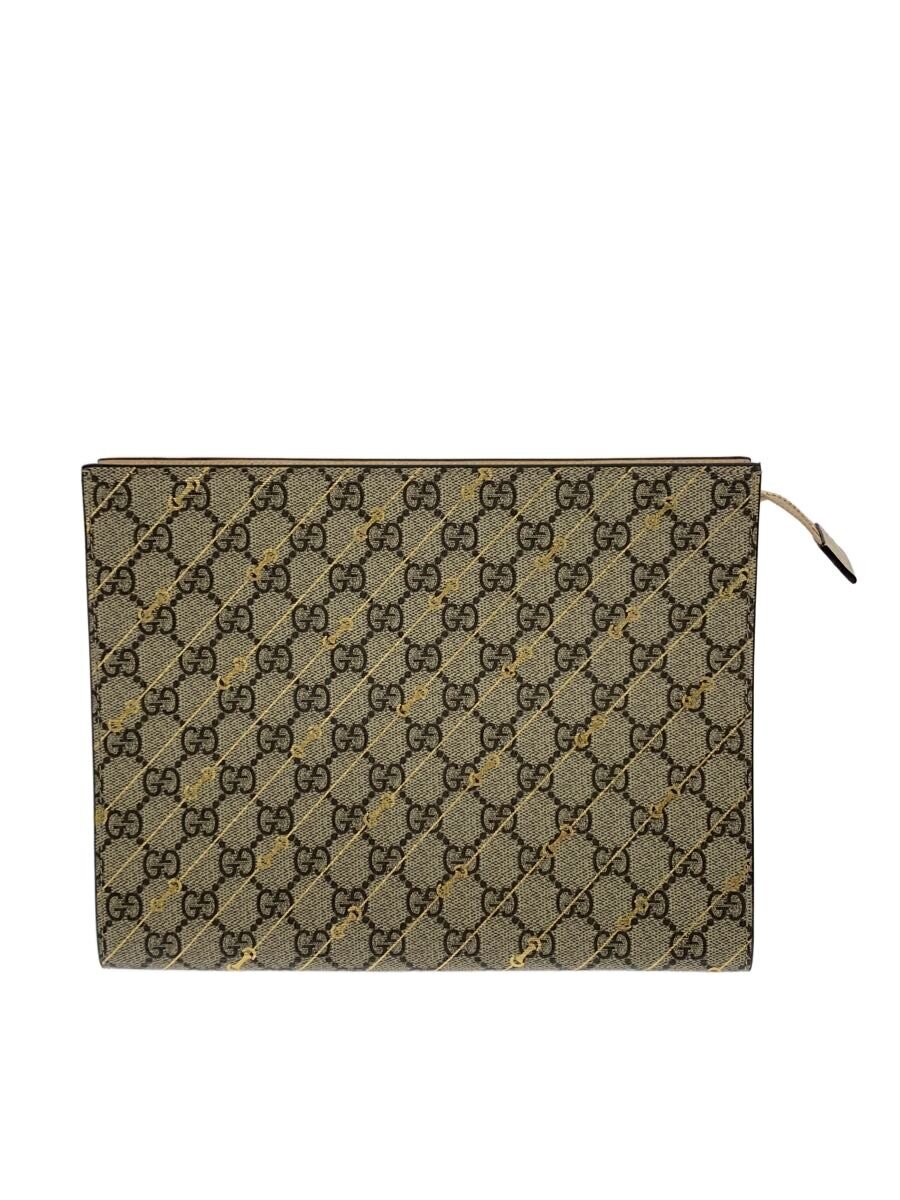 【中古】GUCCI◆導管ビットGGモノグラム/PVC/BEG/総柄/774345【御徒面子】
