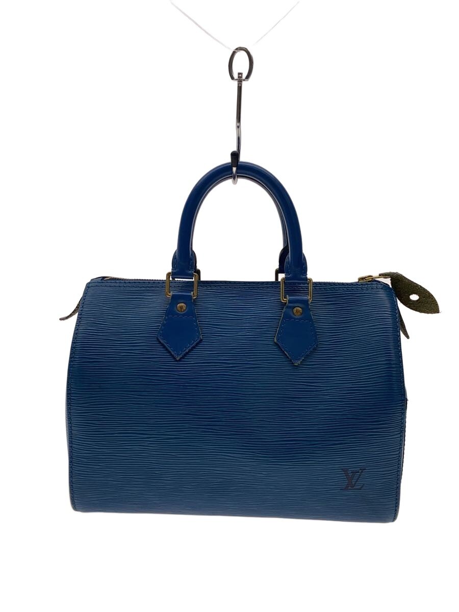 【中古】LOUIS VUITTON◆スピーディ25_エピ/なめし革/BLU【御徒面子】