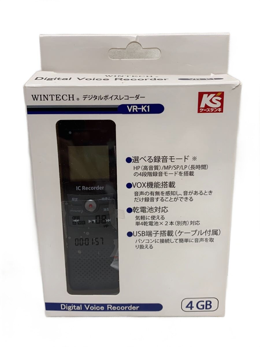【中古】WINTECH◆ICレコーダー VR-K1【家電・ビジュアル・オーディオ】