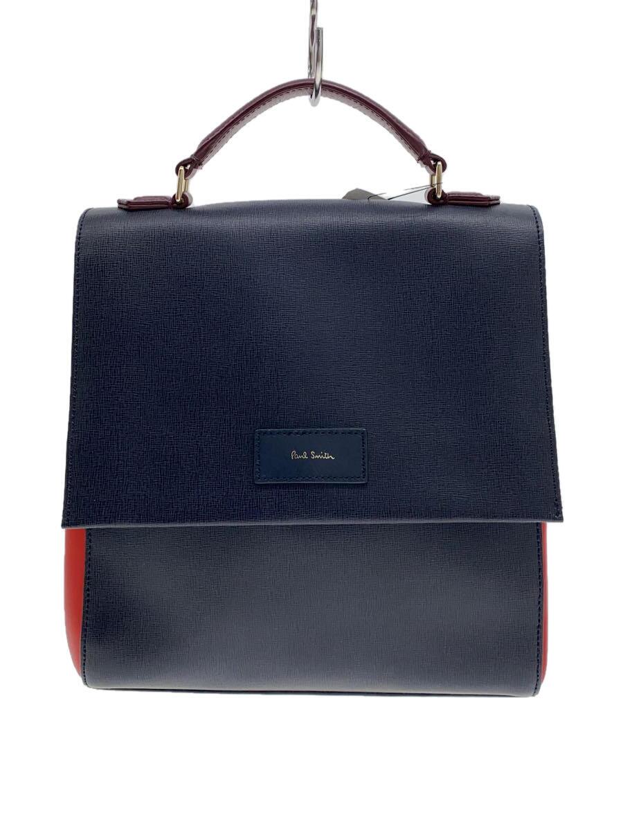 【中古】Paul Smith◆背嚢/牛皮/NVY/PWN702【御徒面子】