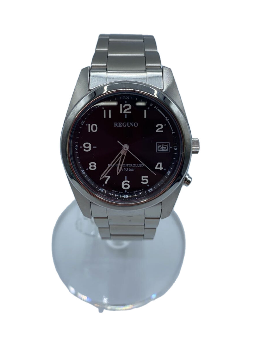 【中古】CITIZEN◆ソーラーウオッチ/アナログ/ステンレス鋼/BLK/SLV/RS25-0481H/REGUNO/レグノ//【服飾雑貨他】