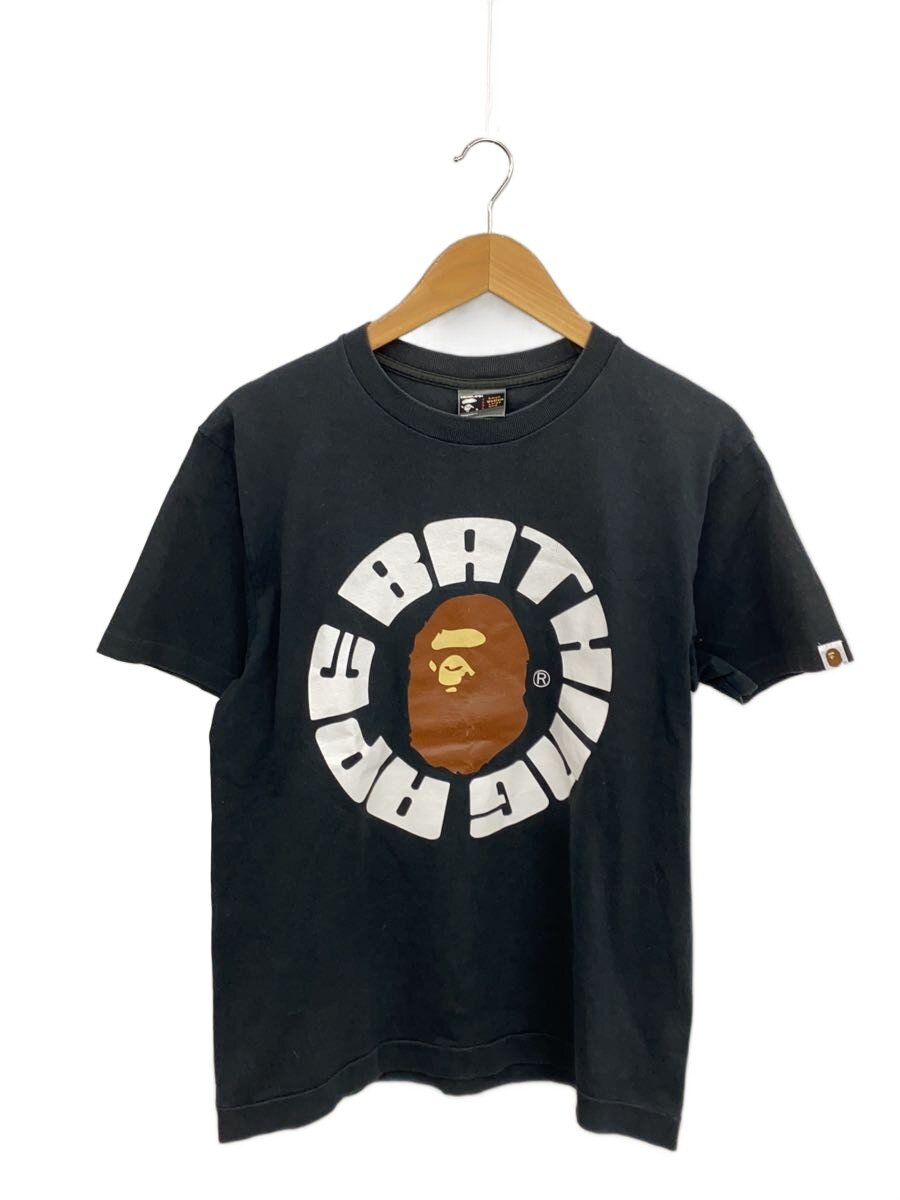【中古】A BATHING APE◆90s/すべり出し下げ札/日本製/刷り上げるティーシャツ/M/綿織物/BLK【メンズウェア】