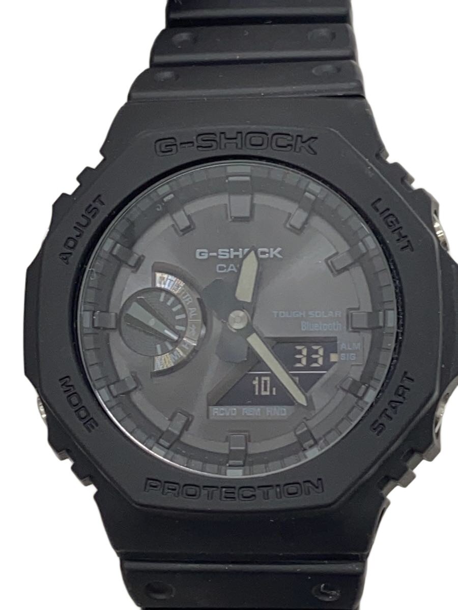 【中古】CASIO◆ソーラーウオッチ_G-SHOCK/デジアナ/天然ゴム/BLK/BLK【服飾雑貨他】