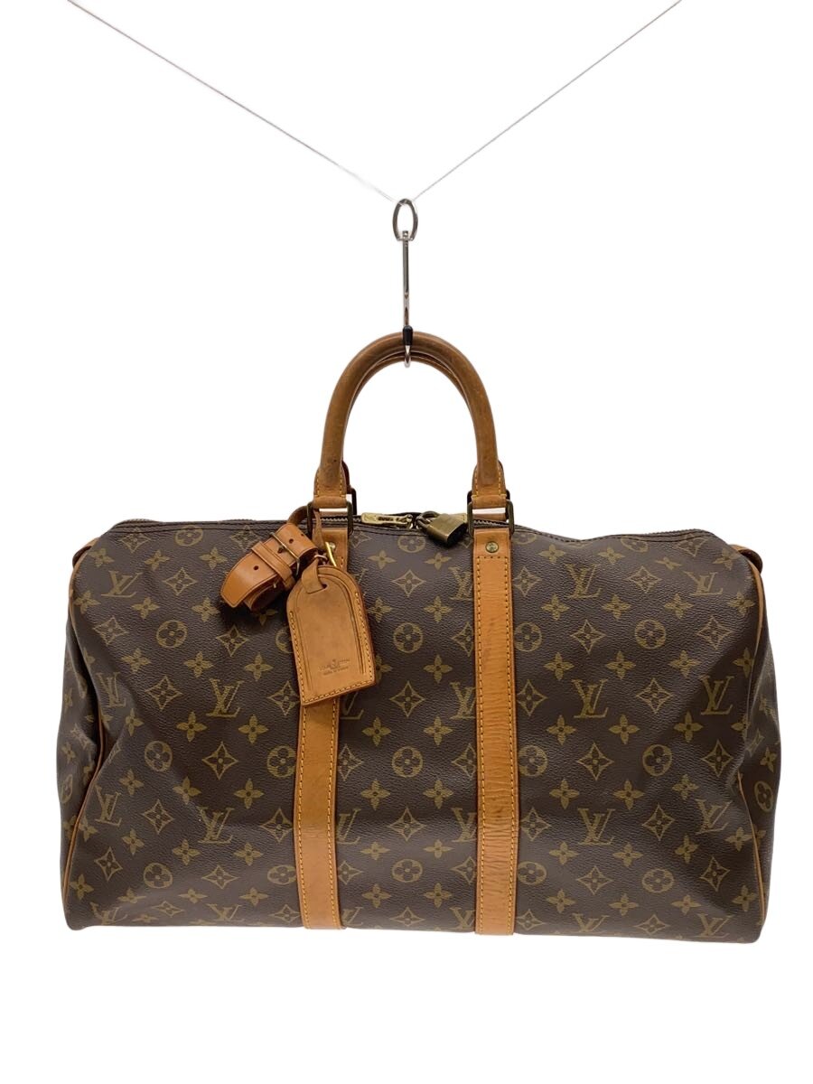 【中古】LOUIS VUITTON◆キーポル・バンドリエール45_モノグラム・帆布/PVC/BRW【御徒面子】