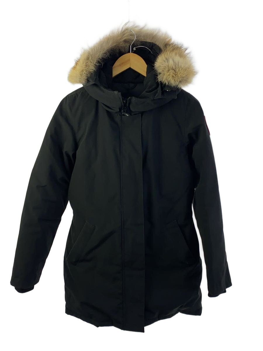 【中古】CANADA GOOSE◆victoria parka/落ちこむ上衣/S/ポリエステル/BLK/3037L【レディース御召しもの】