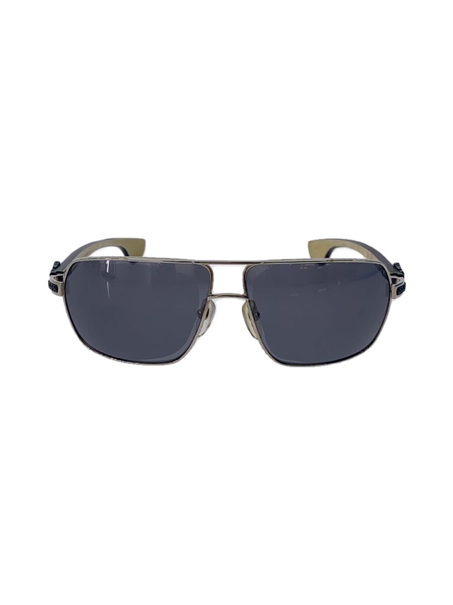 【中古】CHROME HEARTS◆MOOREHEAD SUNGLASSES/GOLD WHITE EBONY WOOD/SLV/SS-WTES【服飾雑貨他】
