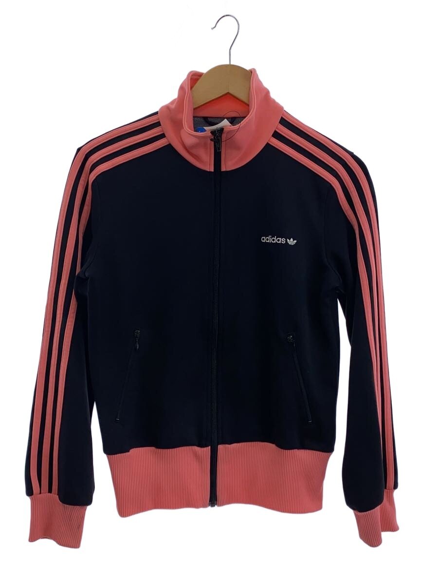 【中古】adidas◆ハイネック/貨物自動車上衣/ロゴタイプ刺しゅう/ティーシャツ/L/ポリエステル/黒いこと・さくら色/595545【レディース御召しもの】