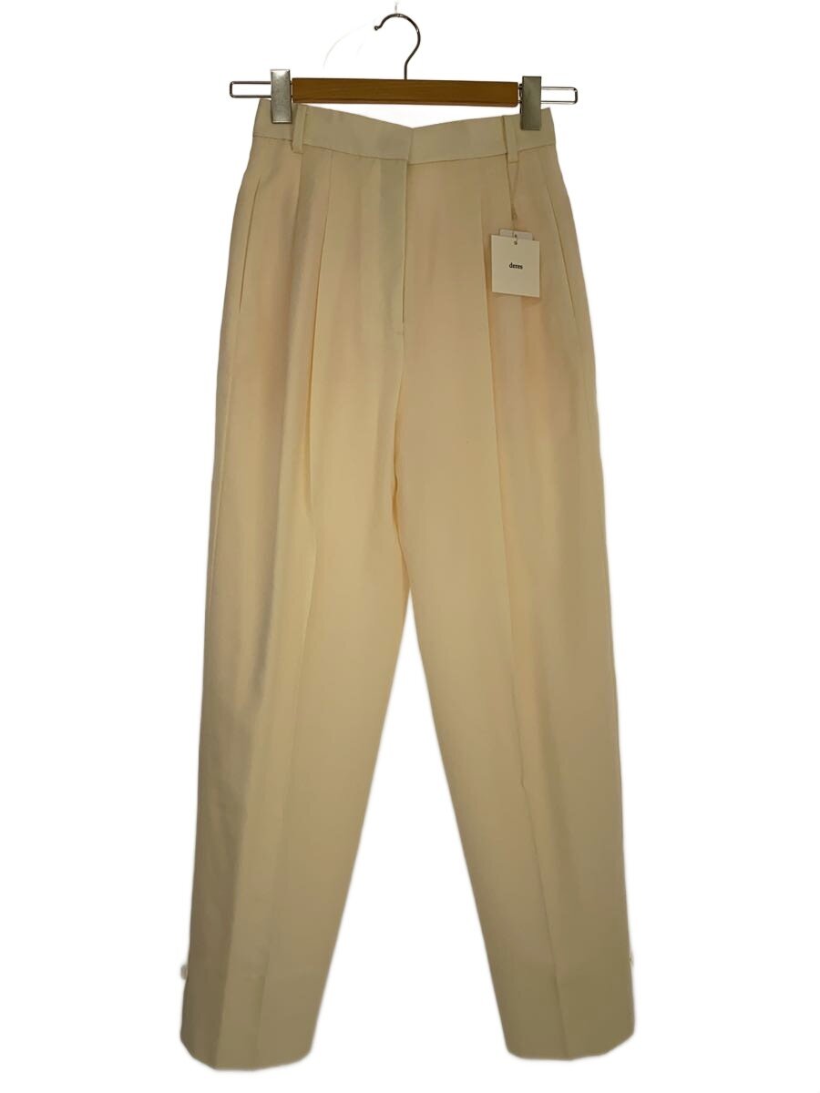 【中古】deres◆back belt pants water/引っ切り無いズボン下/O/羊毛/CRM/DER25SS-PT-001【レディース御召しもの】