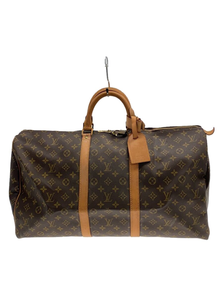【中古】LOUIS VUITTON◆キーポル55_モノグラム・帆布_BRW/PVC/BRW//【御徒面子】