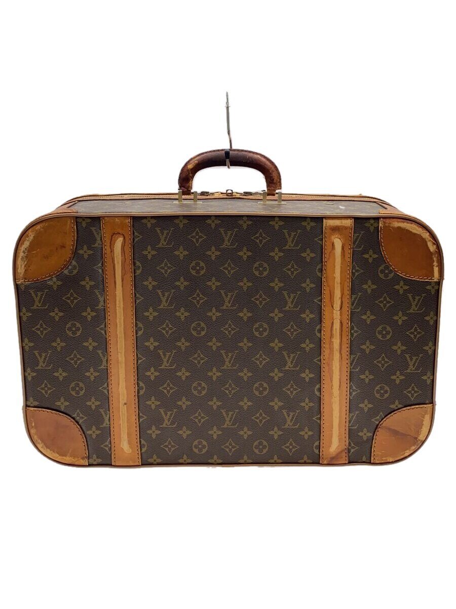 【中古】LOUIS VUITTON◆ボストンバッグ/なめし革/BRW/モノグラム【御徒面子】