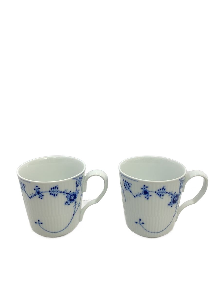 【中古】ROYAL COPENHAGEN◆ペアマグカップ/2点セット/WHT【キッチン用品】