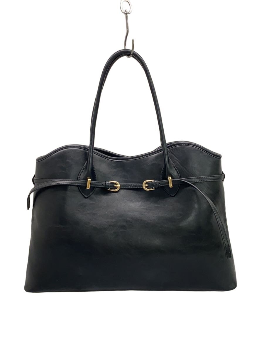 【中古】SNIDEL◆トートバッグ/フェイクレザー/BLK/無地/SWGB251613【御徒面子】