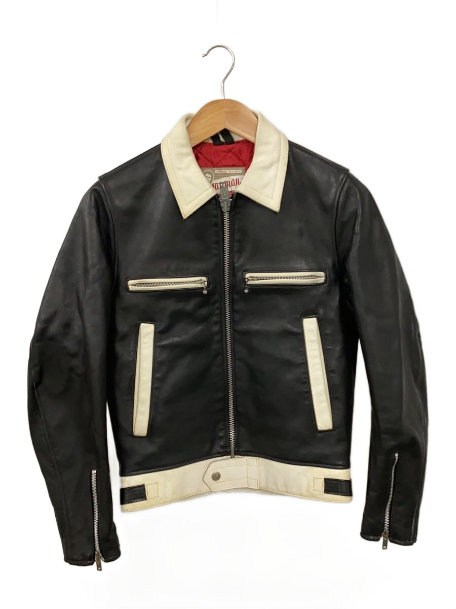 【中古】666 Leather Wear◆Mywayman/イングランド製/シングルライダースジャケット/--/レザー/BLK【メンズウェア】|2nd STREET 店
