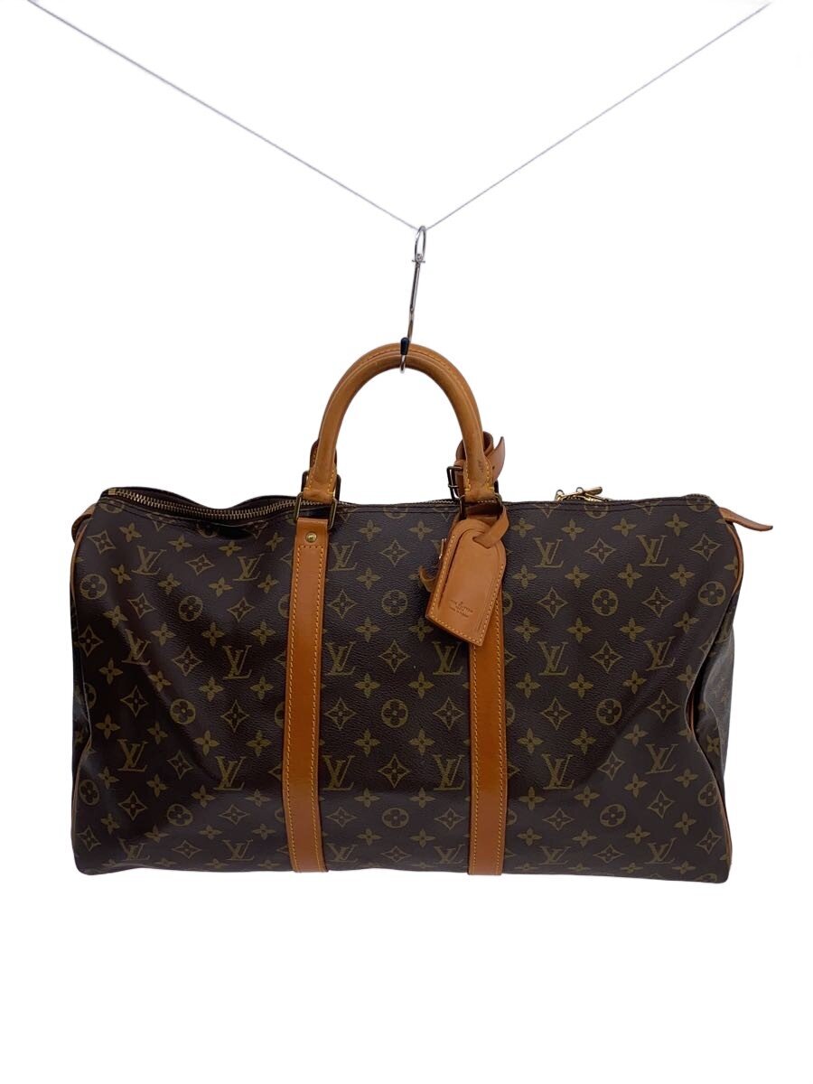 【中古】LOUIS VUITTON◆キーポル50/モノグラム・帆布_BRW/PVC/BRW/総柄/M41426【御徒面子】