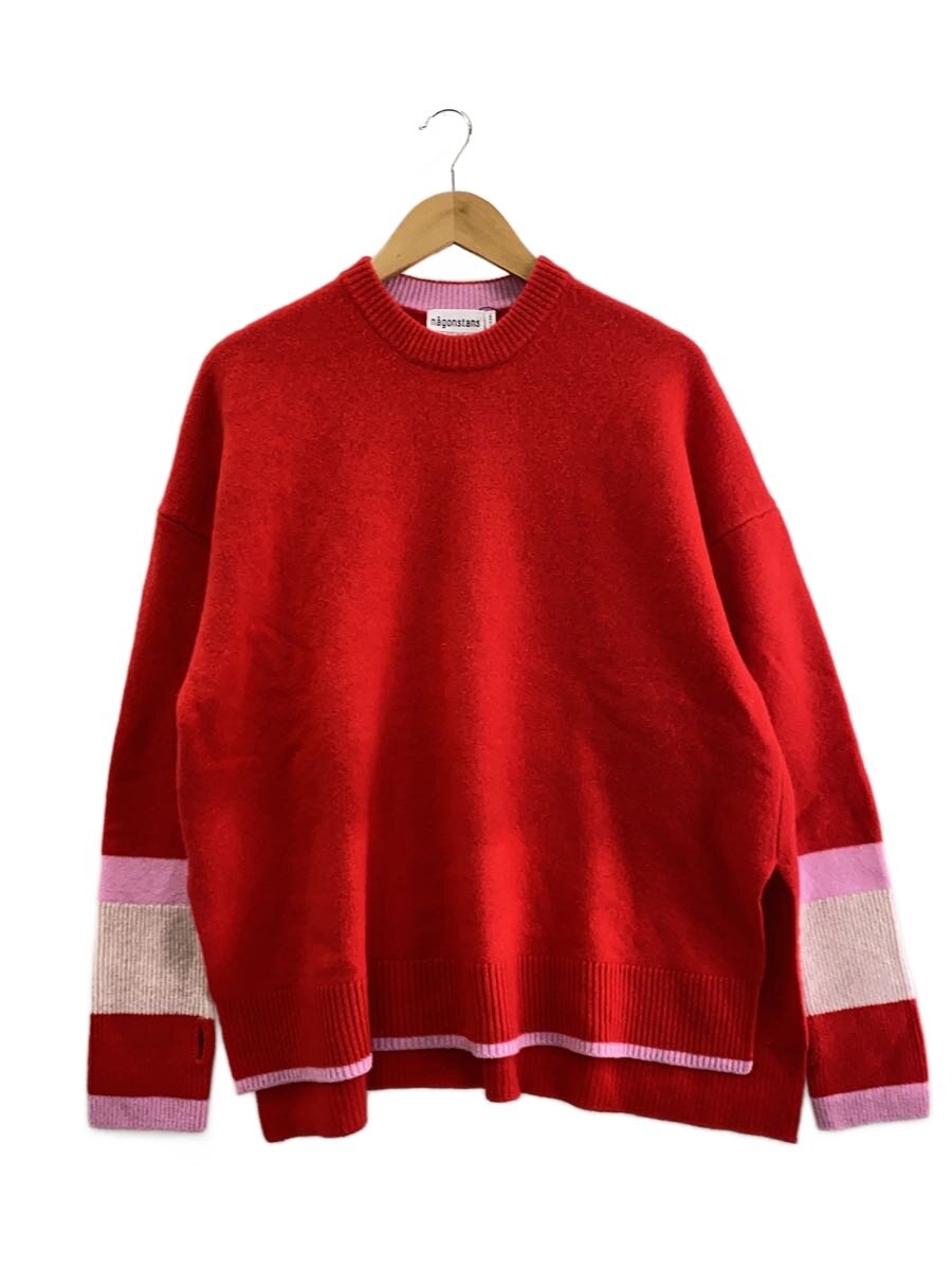 【中古】nagonstans◆arm−cover box pullover/ニット・セーター(厚手)/M/ウール/RED【レディースウェア】|2nd STREET 店