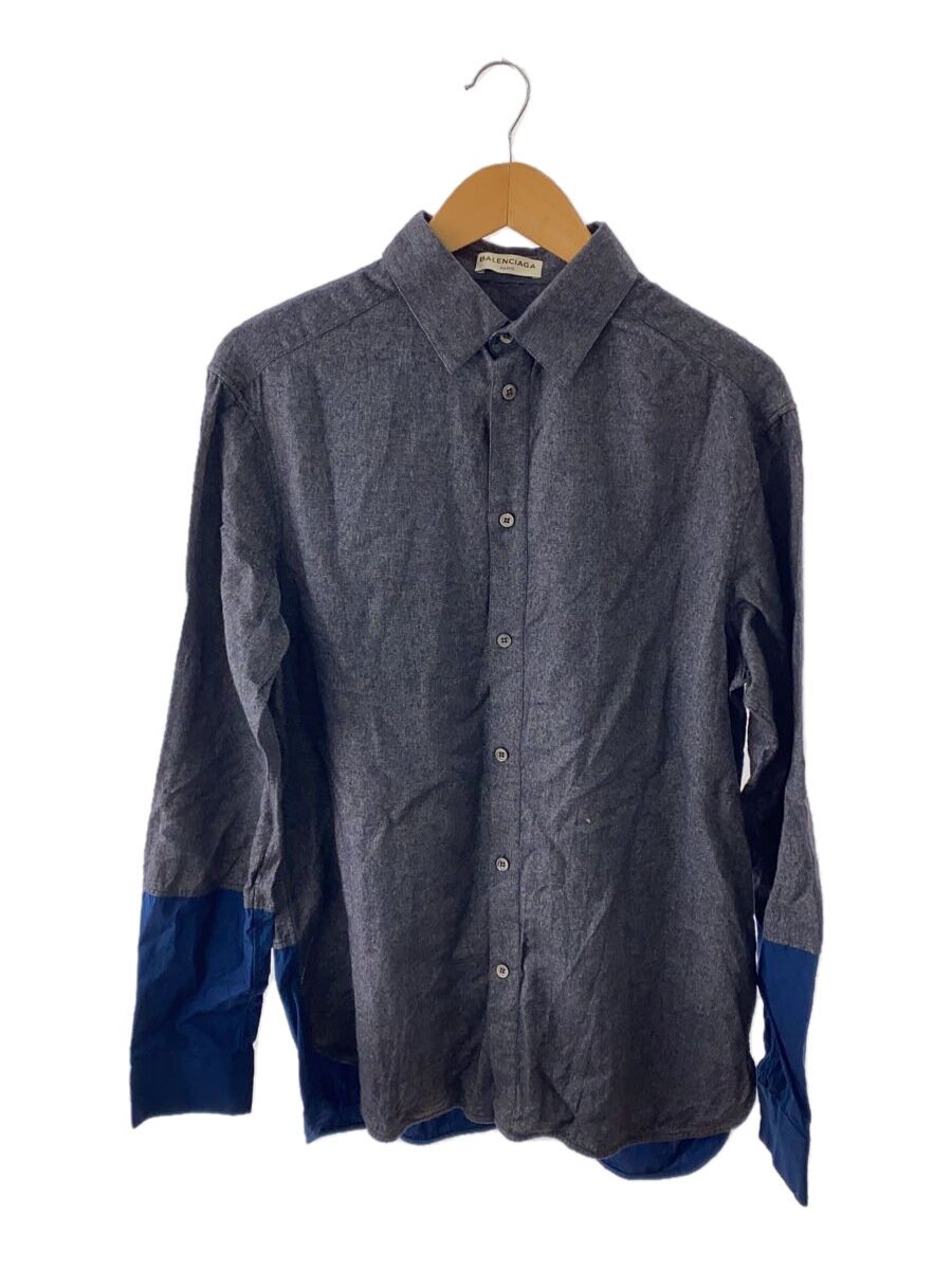 【中古】BALENCIAGA◆長袖プルオーバー/--/綿織物/GRY【メンズウェア】