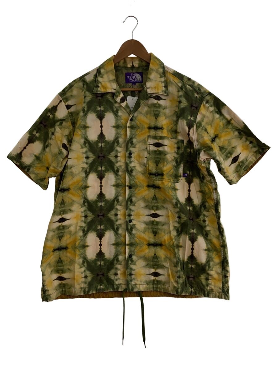 【中古】THE NORTH FACE PURPLE LABEL◆TIE DYE PRINT H/S SHIRT/L/綿織物/YLW/総柄//【メンズウェア】