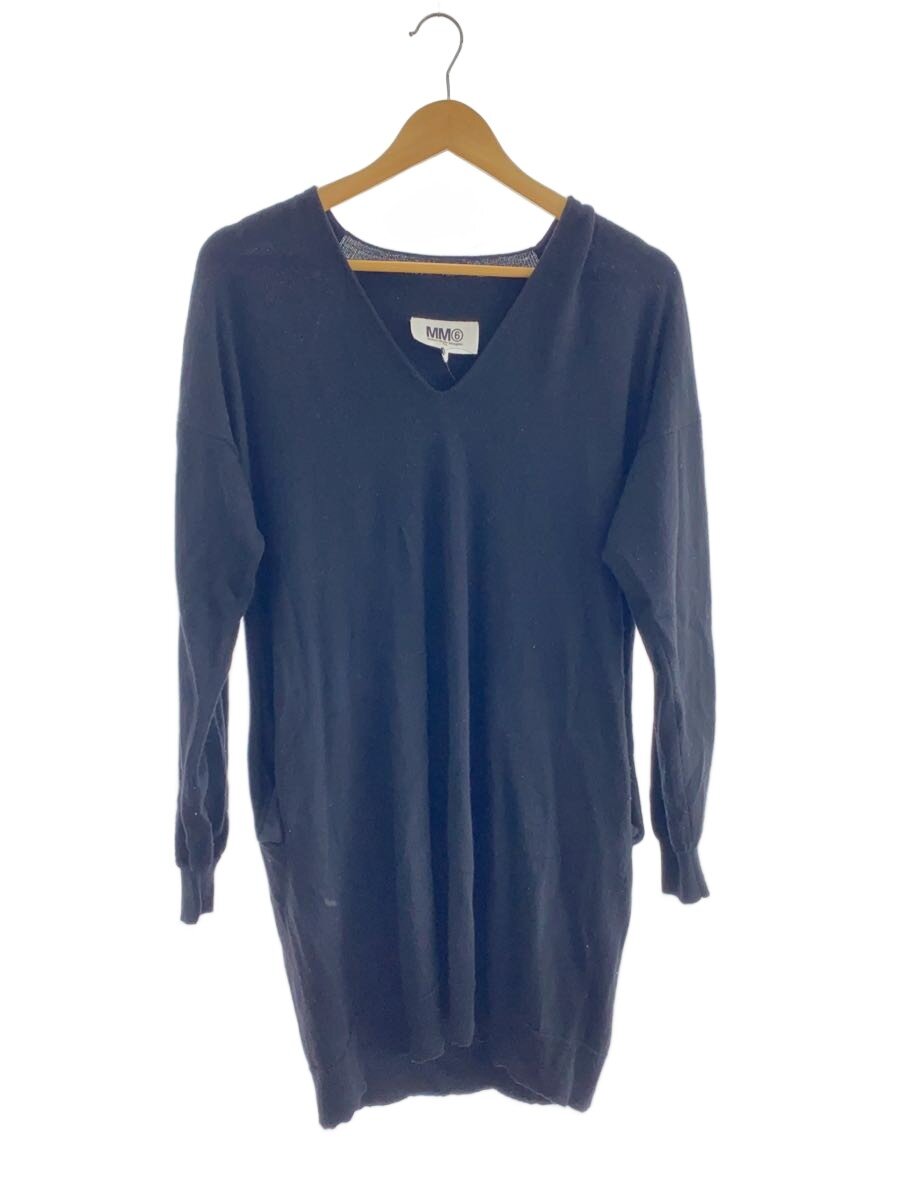 【中古】MM6◆15AW/マフラーニットワンピース/長袖衣装/L/羊毛/黒いこと/無地/S32CT0696//【レディースお召しもの】
