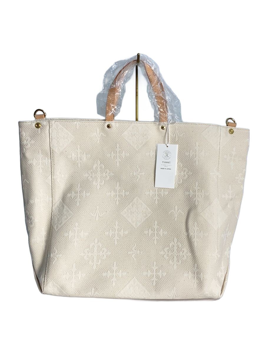 【中古】russet◆トートバッグ/--/WHT/RUZ1022121A0005/? NULL ?【御徒面子】