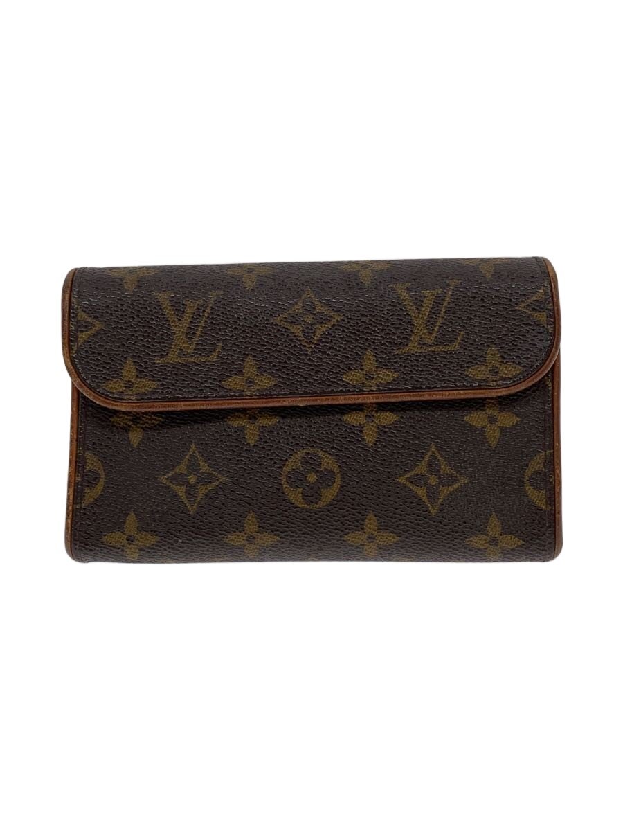 【中古】LOUIS VUITTON◆ポシェット・フロランティーヌ_モノグラム・帆布/PVC/BRW/総柄【御徒面子】