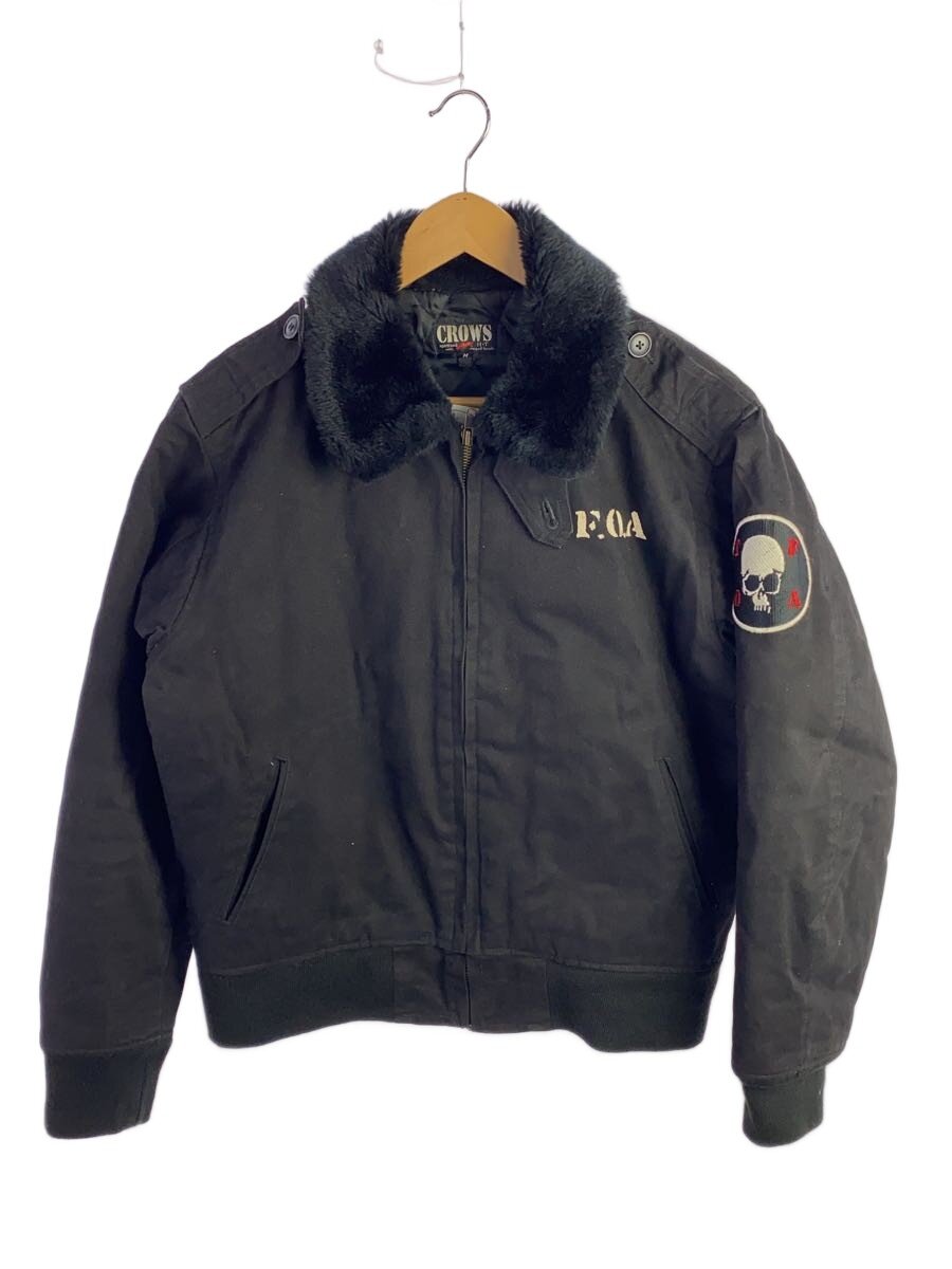 【中古】CROPPED HEADS◆フライトジャケット/M/コットン/BLK/TFB-01【メンズウェア】|2nd STREET 店