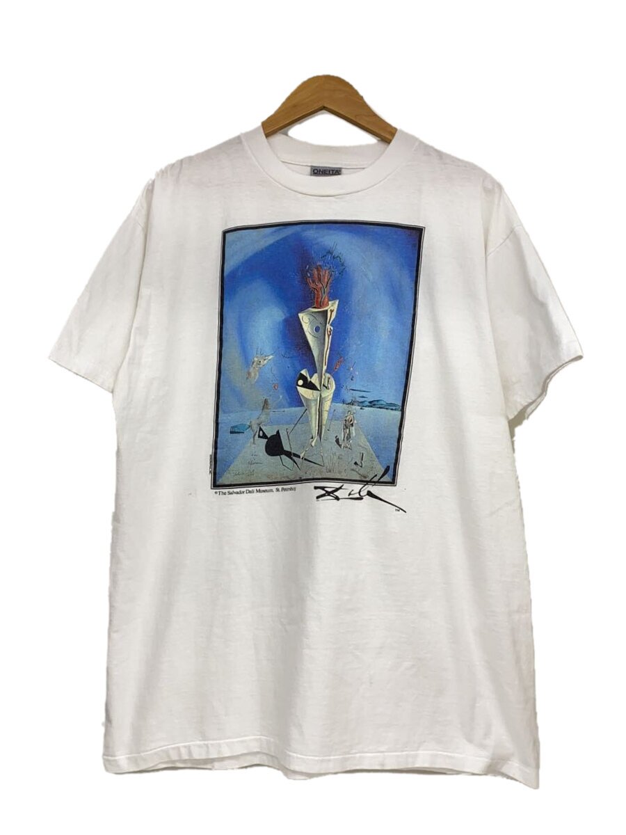 【中古】ONEITA◆90s/Salvador Dali/風琴と手/Organs and Hands/プルオーバー/XL/綿織物【メンズウェア】