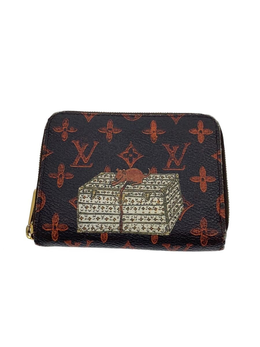 【中古】LOUIS VUITTON◆ジッピー・コインパース_キャットグラム/PVC/BRW/レディース/M63883【服飾雑貨他】