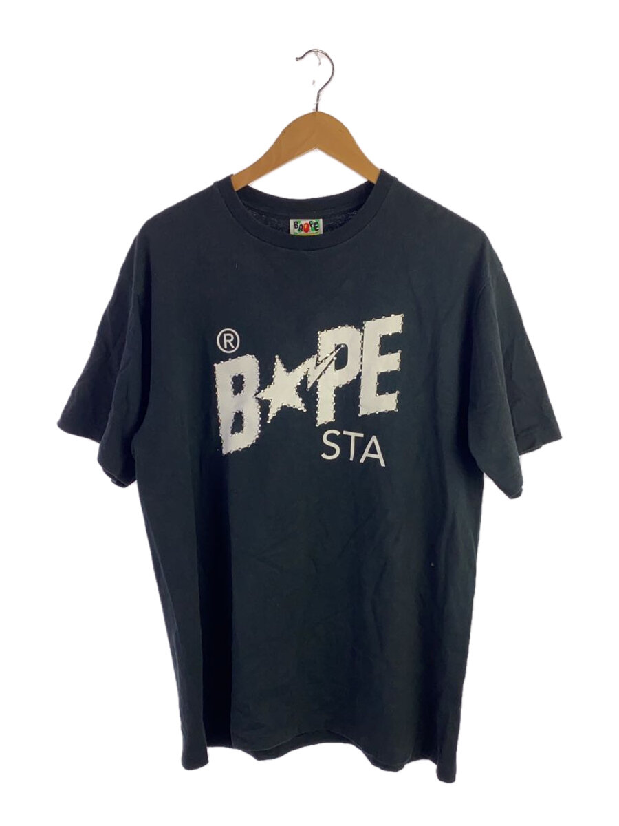 【中古】A BATHING APE◆S/CRYSTAL STONE BAPE LOGO/プルオーバー/XL/綿織物/黒いこと/001TEJ801037M//【メンズウェア】
