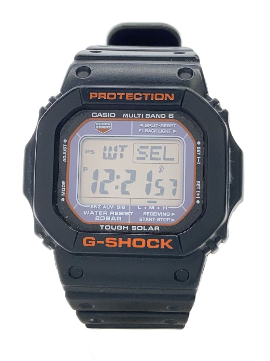 【中古】CASIO◆ソーラーウオッチ・G-SHOCK/デジタル/BLK/BLK//【服飾雑貨他】