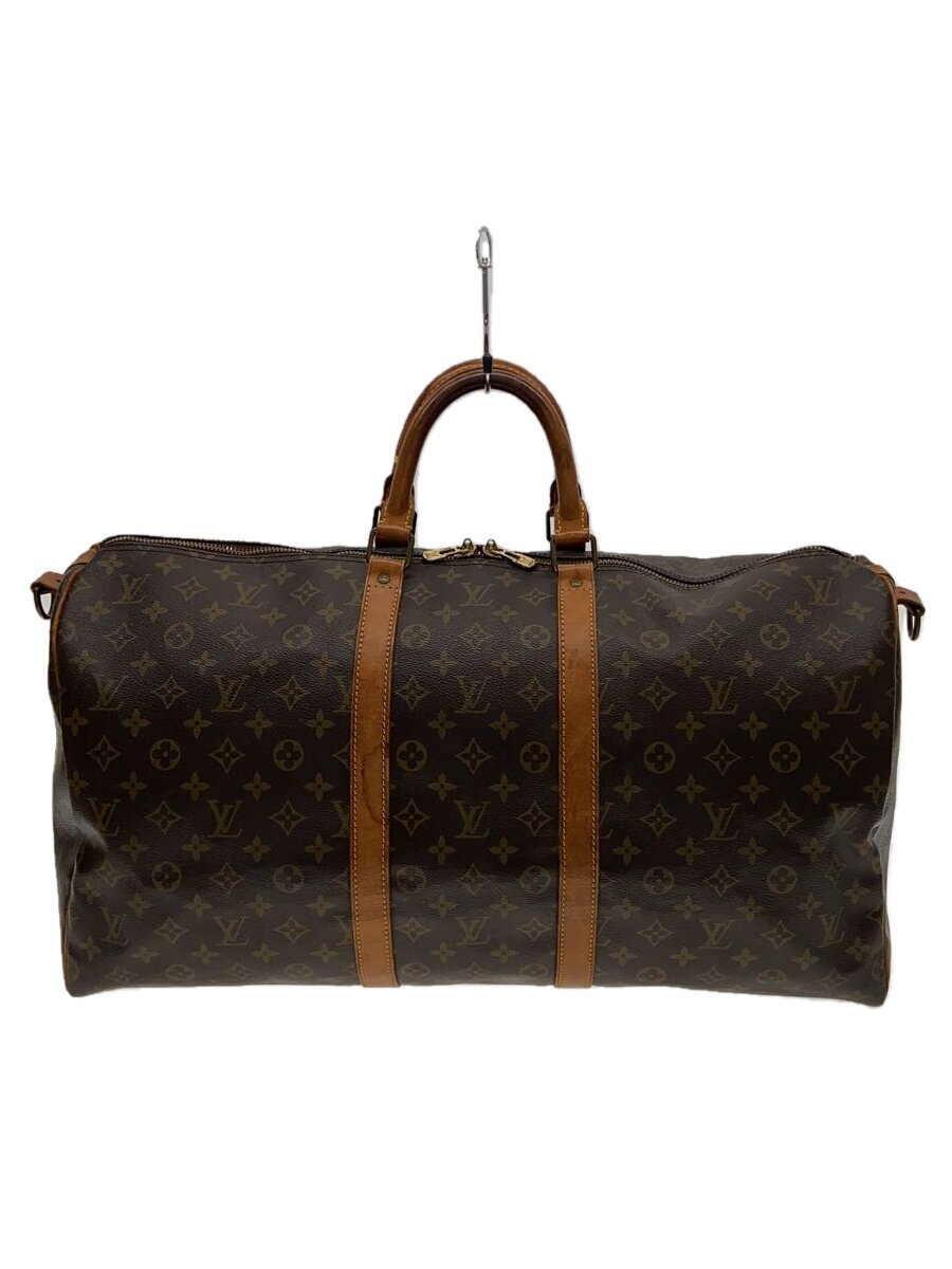 【中古】LOUIS VUITTON◆キーポル・バンドリエール55_モノグラム・帆布_BRW/PVC/BRW/モノグラム【御徒面子】