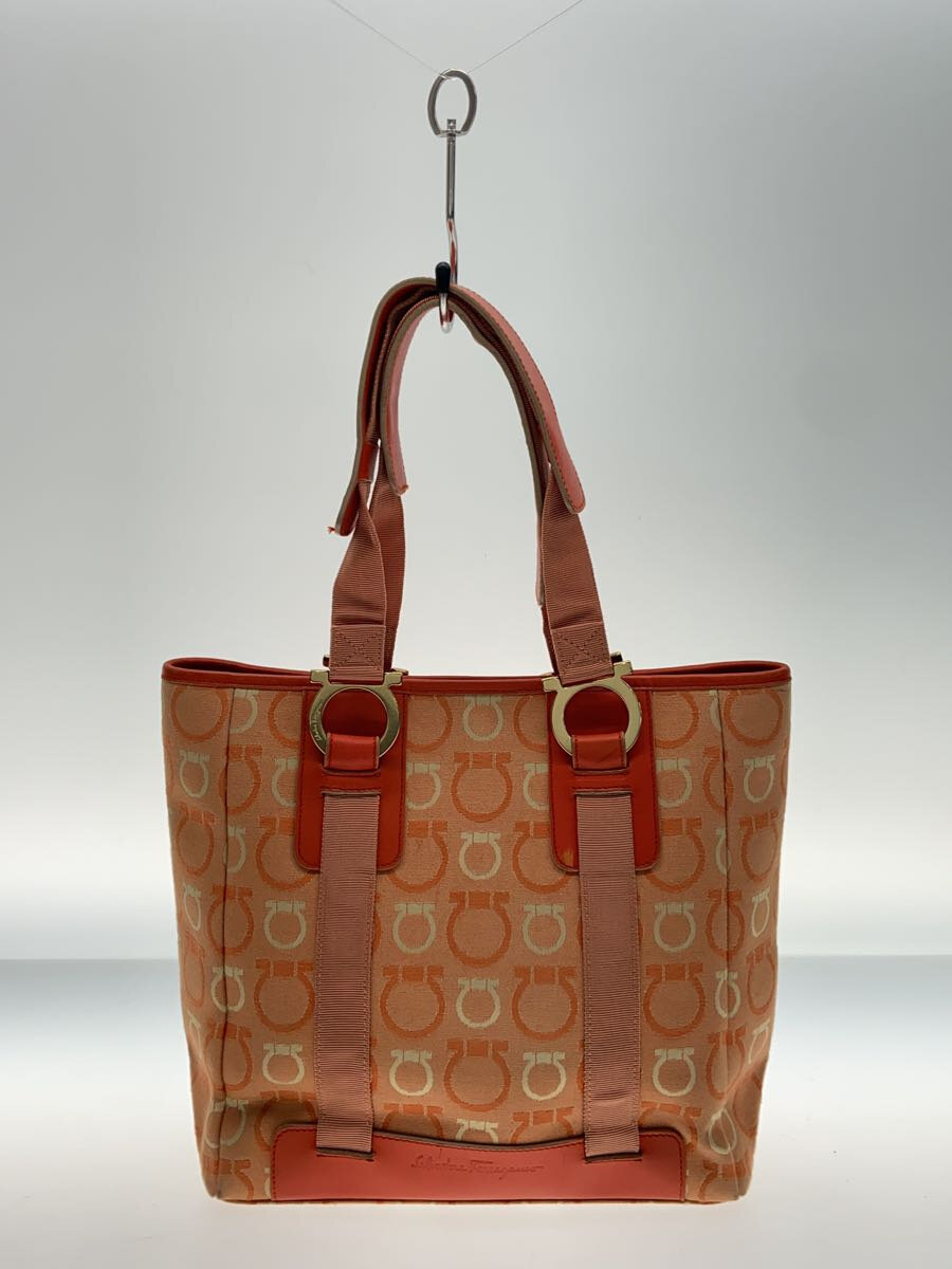 【中古】Salvatore Ferragamo◆ハンドバッグ/ナイロン/ORN/総柄/使用感有//【バッグ】｜2ｎｄ STREET 店