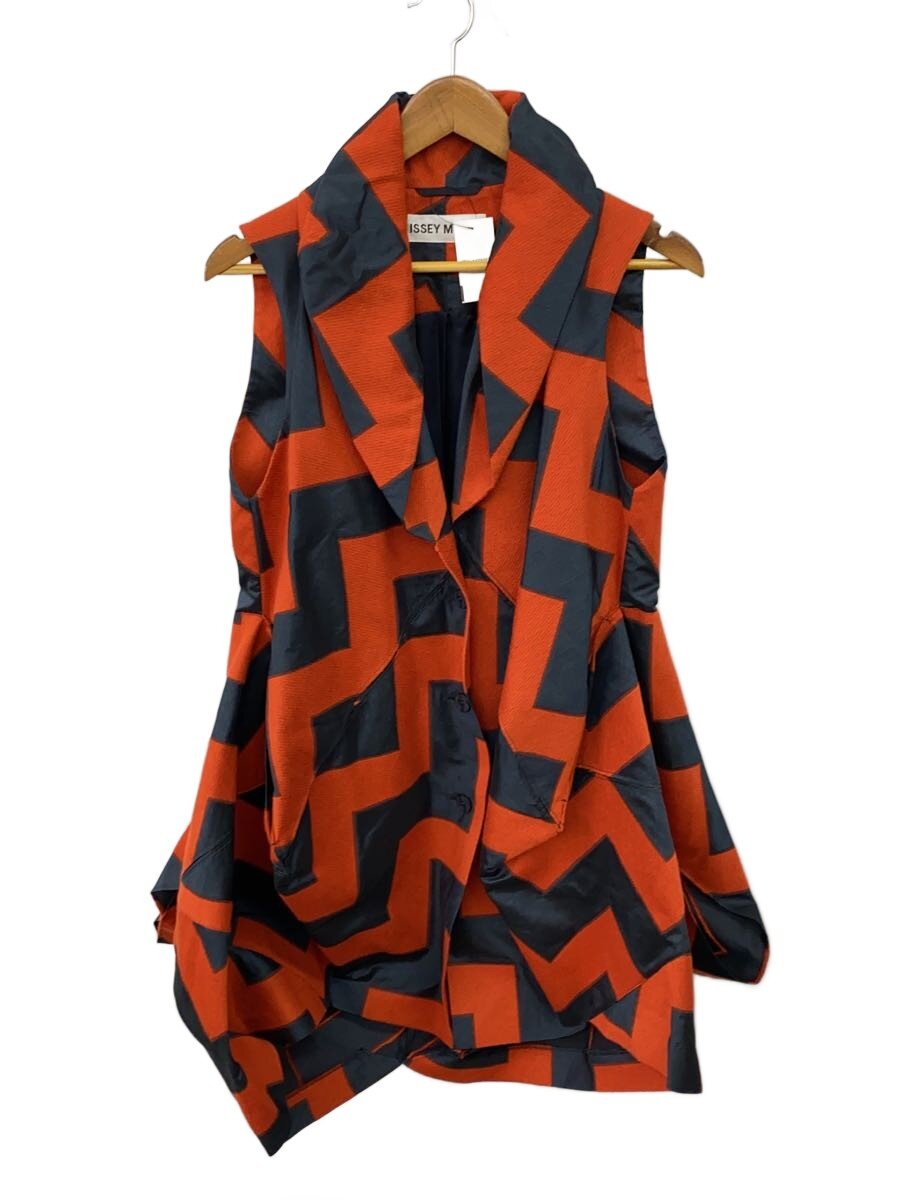 【中古】ISSEY MIYAKE◆ジレベスト/3/綿織物/ORN/IM13FE506【レディースお召しもの】