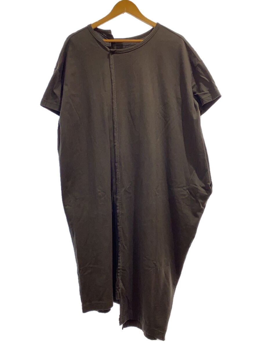 【中古】Y&rsquo;s◆アシンメトリー/ステッチ/半袖ワンピース/2/コットン/KHK/YG-T81-563//【レディースウェア】｜2ｎｄ STREET 店